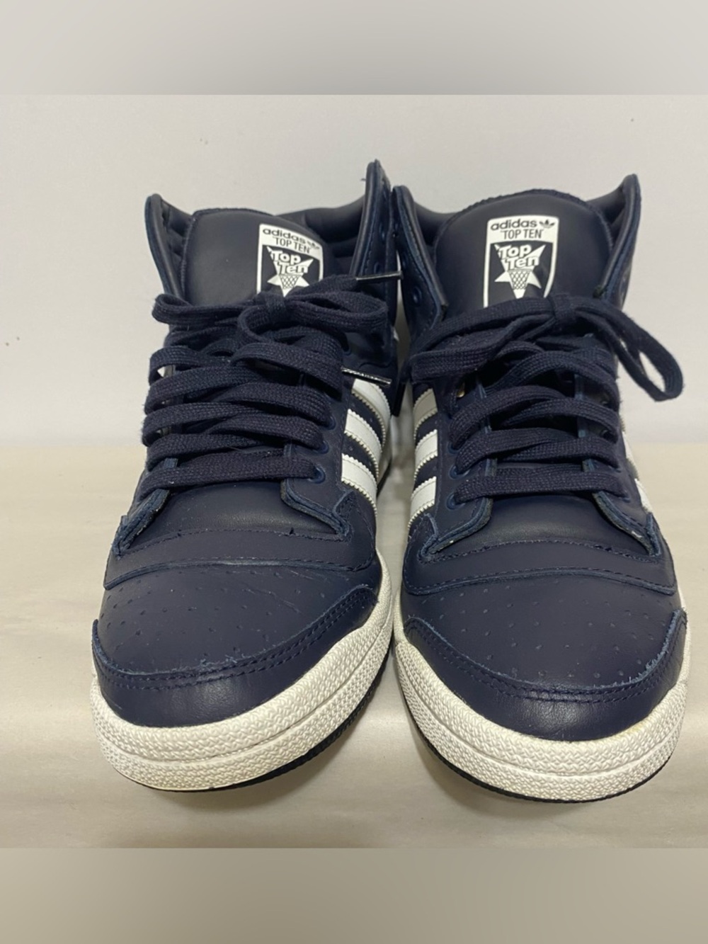Adidas Top Ten High Top Blue & White Size 10.5